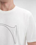 T-shirt C.P COMPANY Logo Gauze White