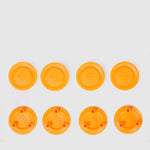 Ensemble de 8 enjoliveurs roues orange PIQUADRO