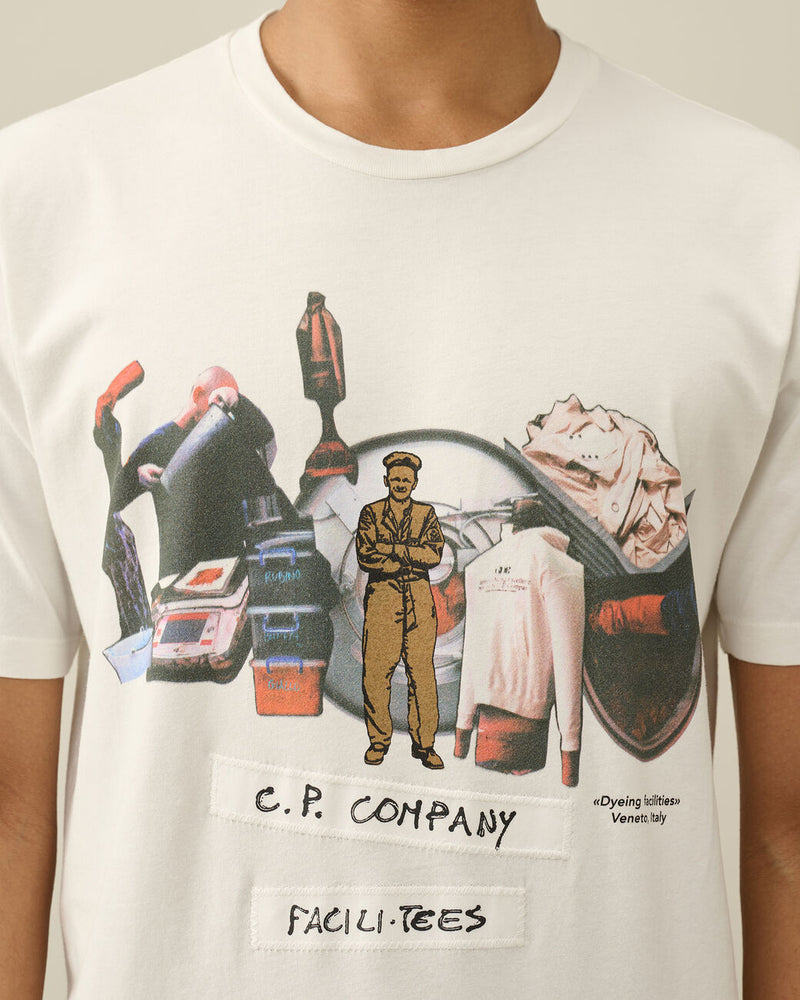 T-Shirt CP COMPANY 24/1 Jersey Facili-Tees (pas finis)