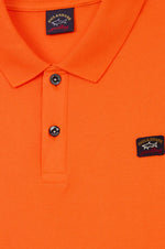 Polo Paul & Shark avec Badge Iconique Carrot Orange