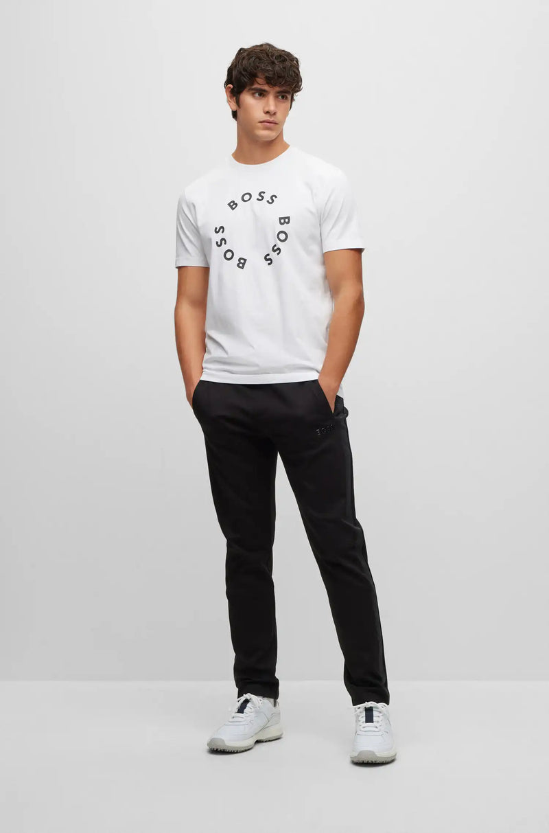 T-shirt BOSS Tee 4 logo circulaire Blanc