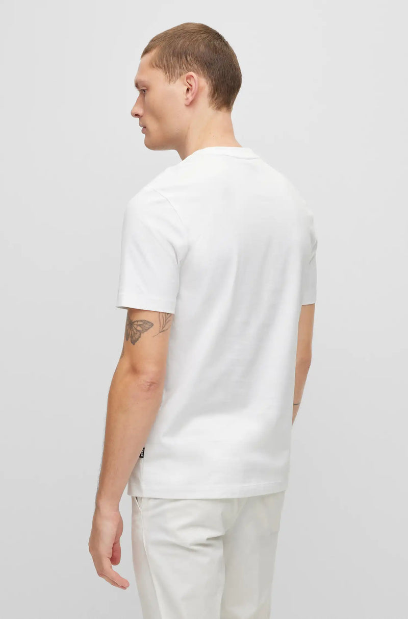 T-shirt BOSS Tiburt Imprimé Blanc