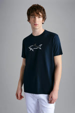 T-shirt PAUL & SHARK Imprimé Logo Blue