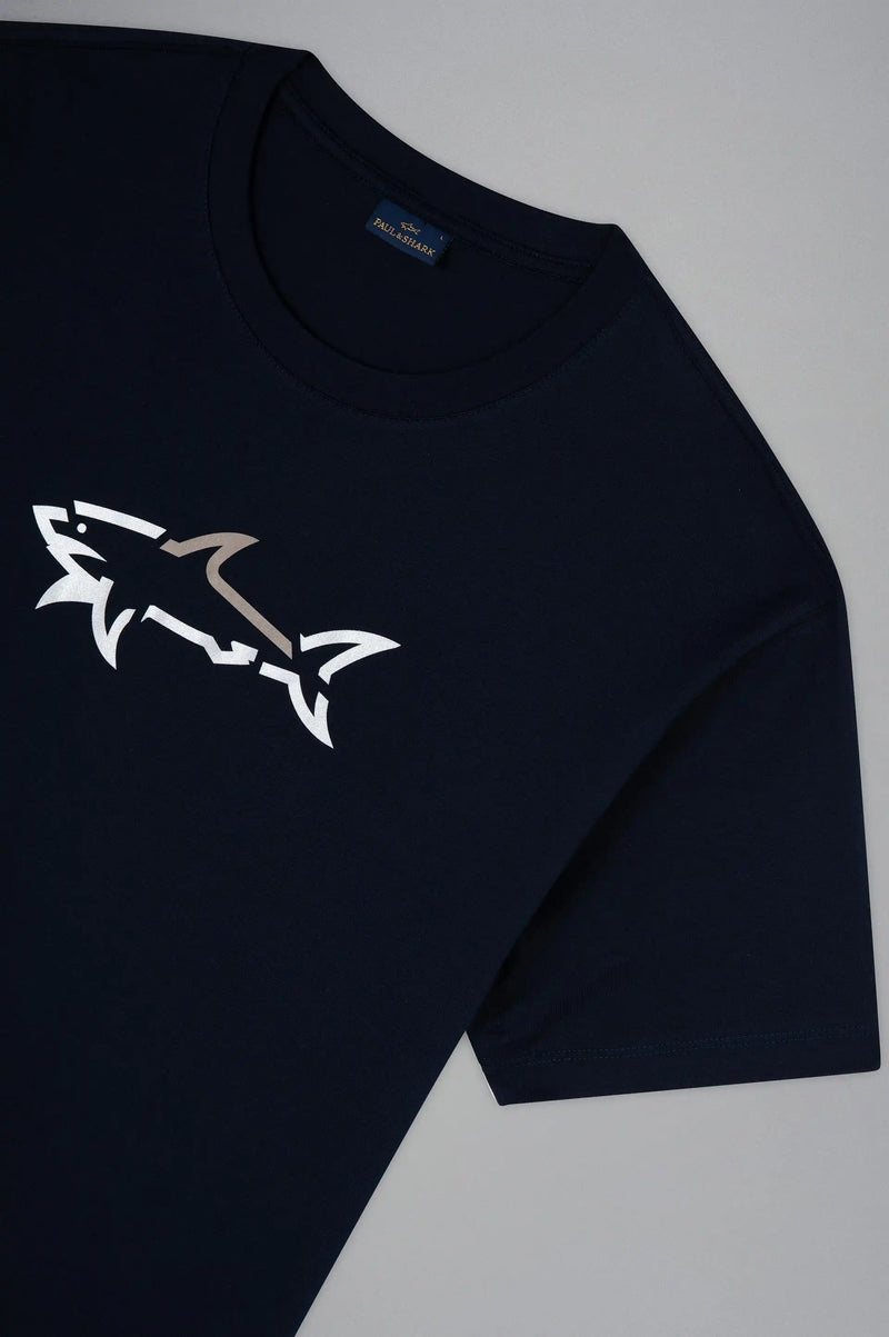 T-shirt PAUL & SHARK Imprimé Logo Blue