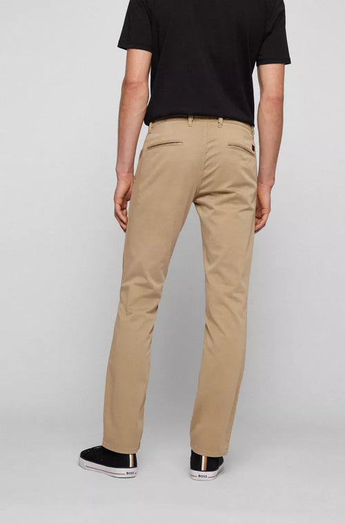 Pantalon BOSS Slim Fit en Coton Stretch Satiné