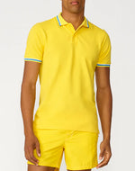 Polo SUNDEK Brice avec détails tricolores Summer Yellow