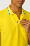 Polo SUNDEK Brice avec détails tricolores Summer Yellow